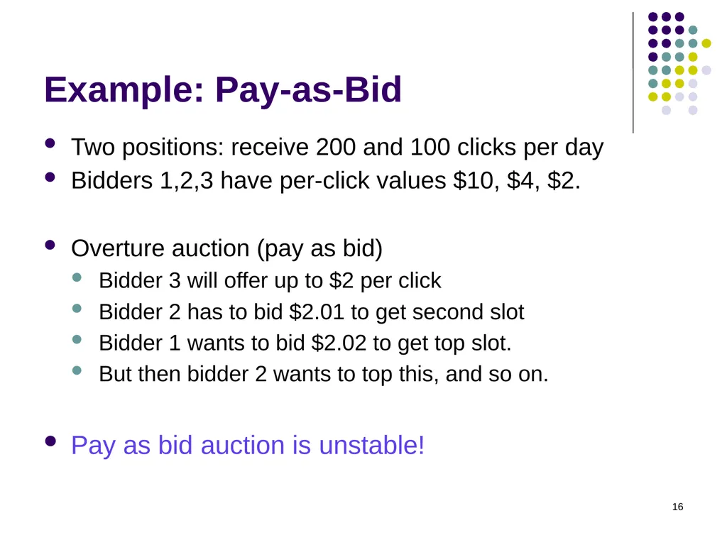 Sponsored Search Auctions 1 2 Traffic estimator - slide 16 of 36