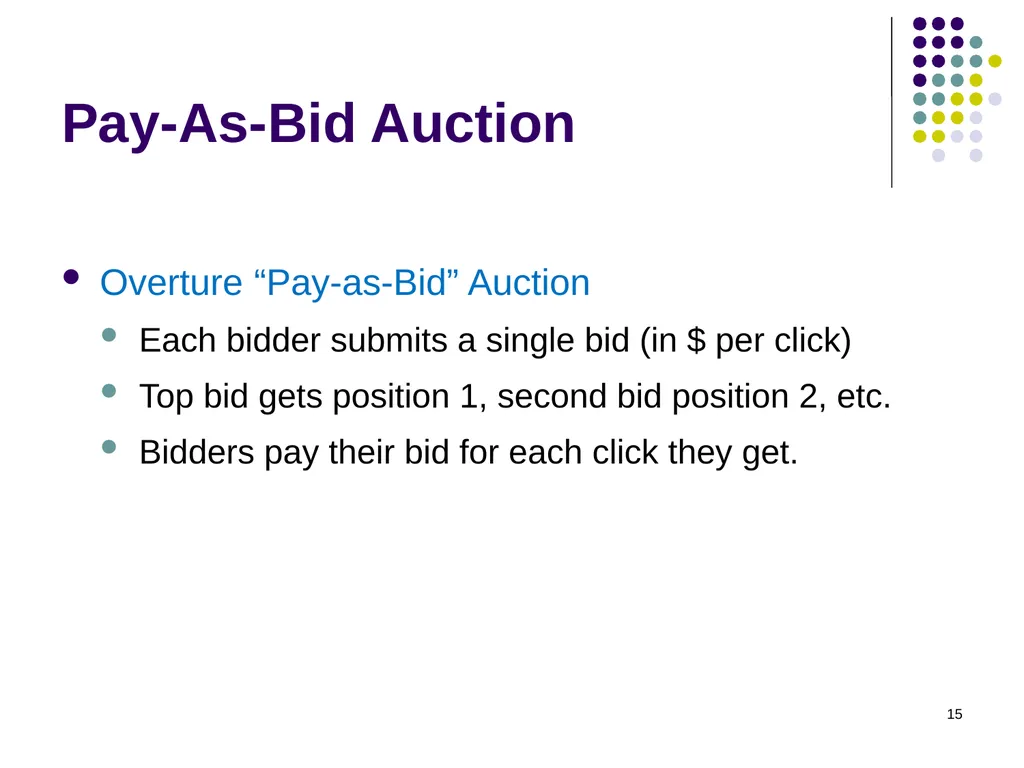 Sponsored Search Auctions 1 2 Traffic estimator - slide 15 of 36