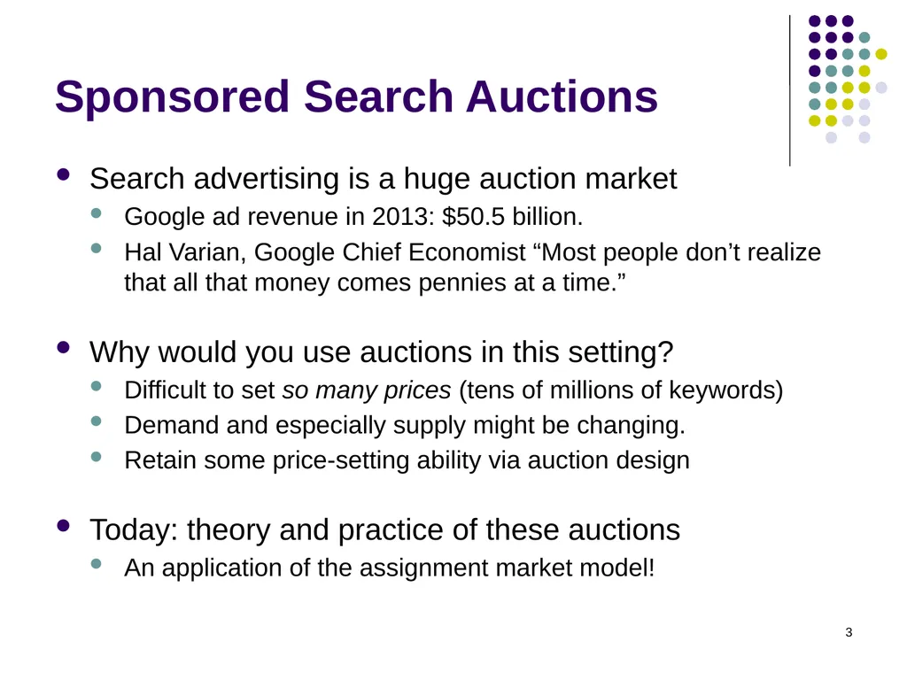 Sponsored Search Auctions 1 2 Traffic estimator - slide 3 of 36