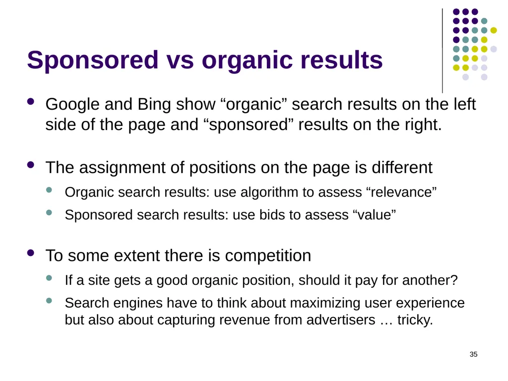 Sponsored Search Auctions 1 2 Traffic estimator - slide 35 of 36