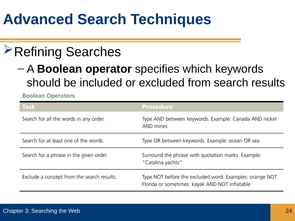 Objectives Describe how search engines work, and - slide 24 of 37