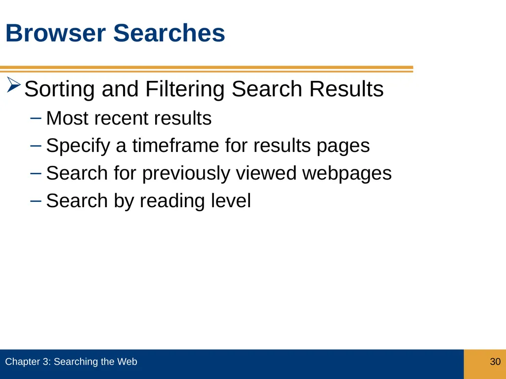 Objectives Describe how search engines work, and - slide 30 of 37