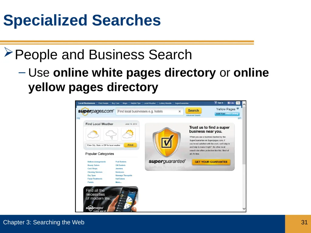 Objectives Describe how search engines work, and - slide 31 of 37