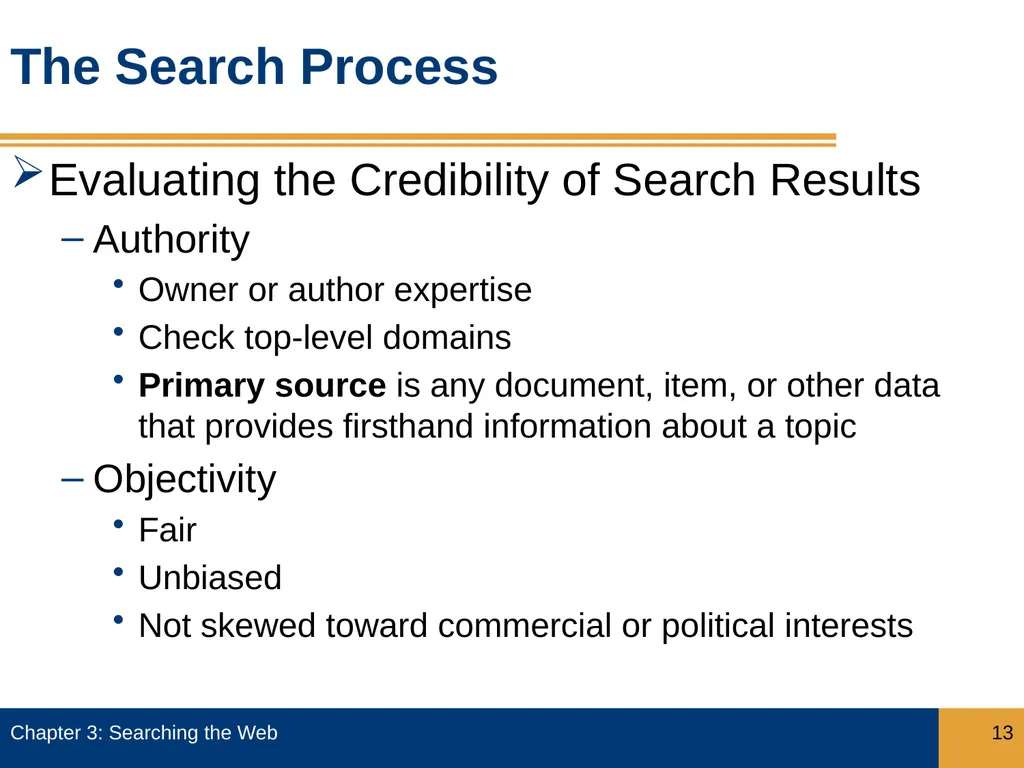 Objectives Describe how search engines work, and - slide 13 of 37