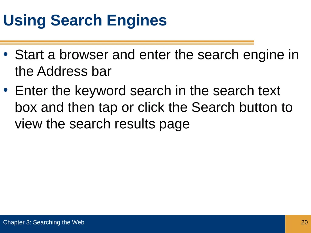 Objectives Describe how search engines work, and - slide 20 of 37