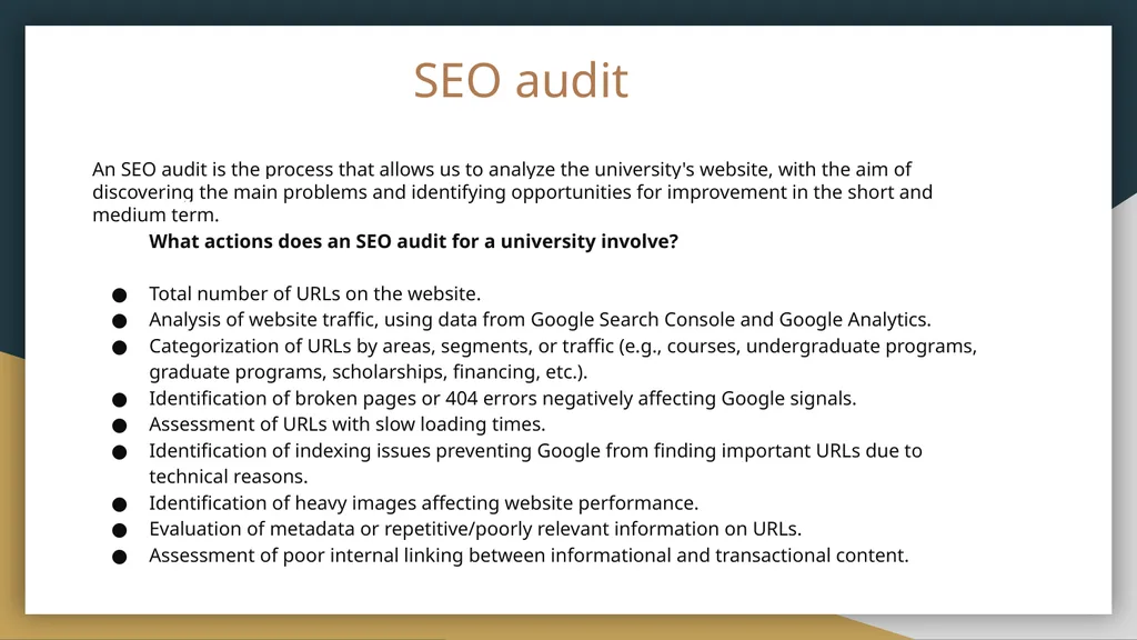 SEO Manager Position - Exercise - slide 4 of 10