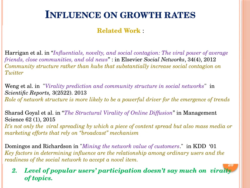 Analysis of the Spread of Information on Twitter - slide 20 of 31
