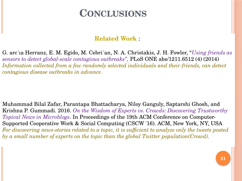 Analysis of the Spread of Information on Twitter - slide 21 of 31