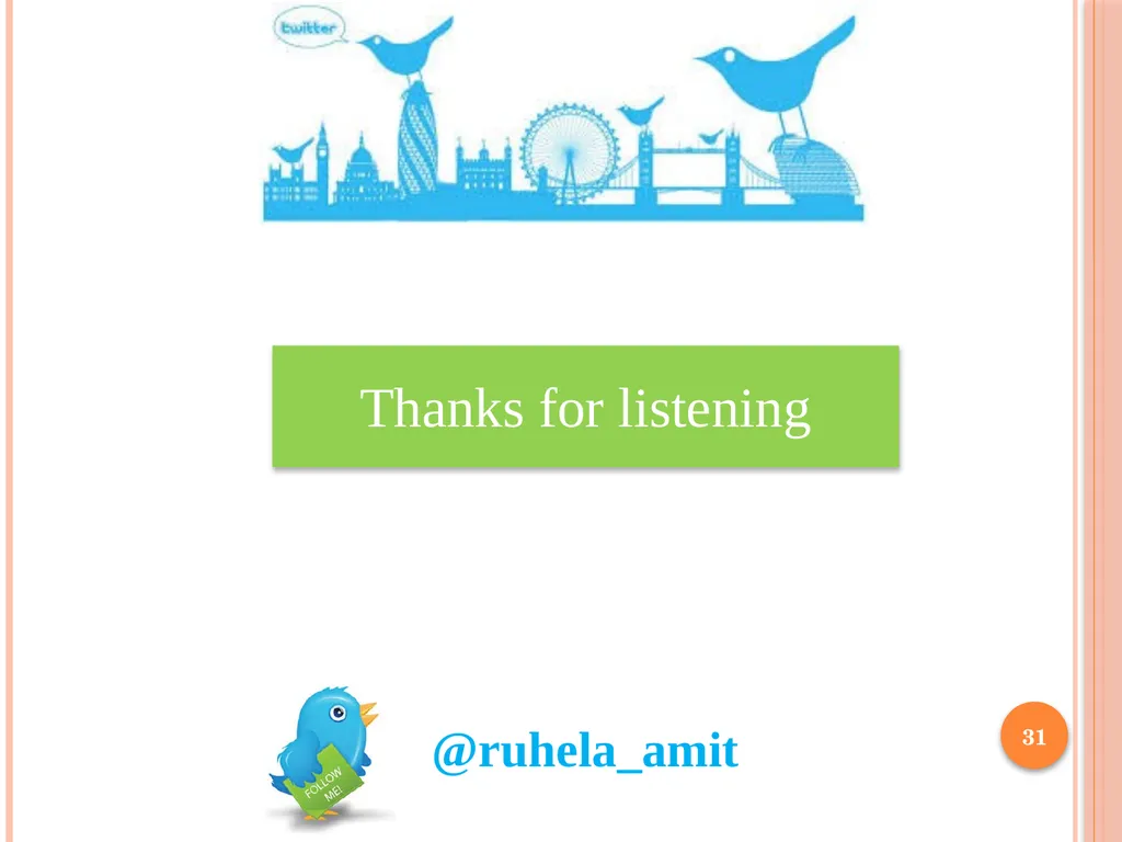 Analysis of the Spread of Information on Twitter - slide 31 of 31