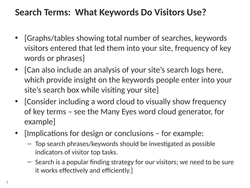 Overview Site traffic Visitors Usage Search terms - slide 5 of 6