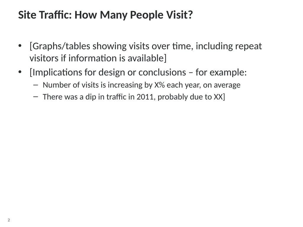 Overview Site traffic Visitors Usage Search terms - slide 2 of 6