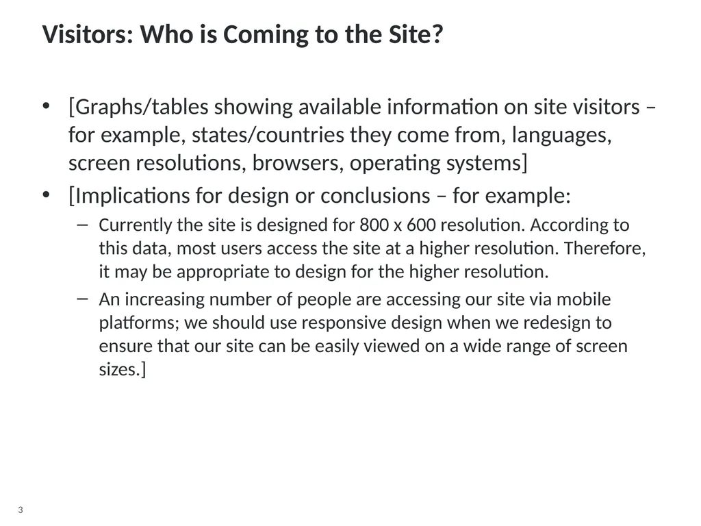 Overview Site traffic Visitors Usage Search terms - slide 3 of 6