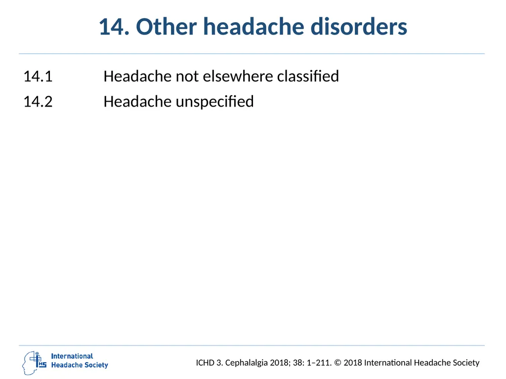 International Classification of Headache Disorders - slide 163 of 166