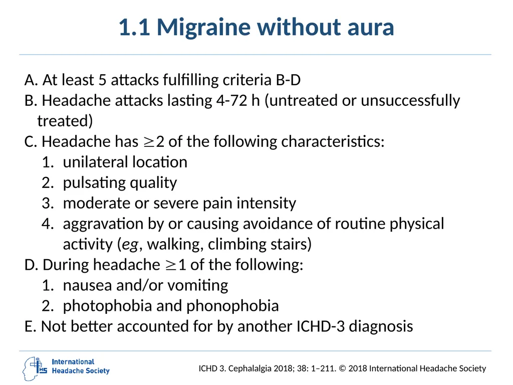 International Classification of Headache Disorders - slide 12 of 166
