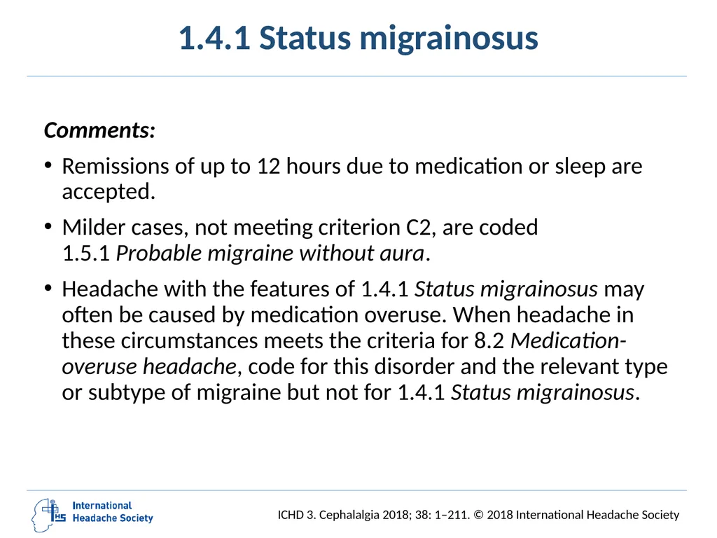 International Classification of Headache Disorders - slide 36 of 166
