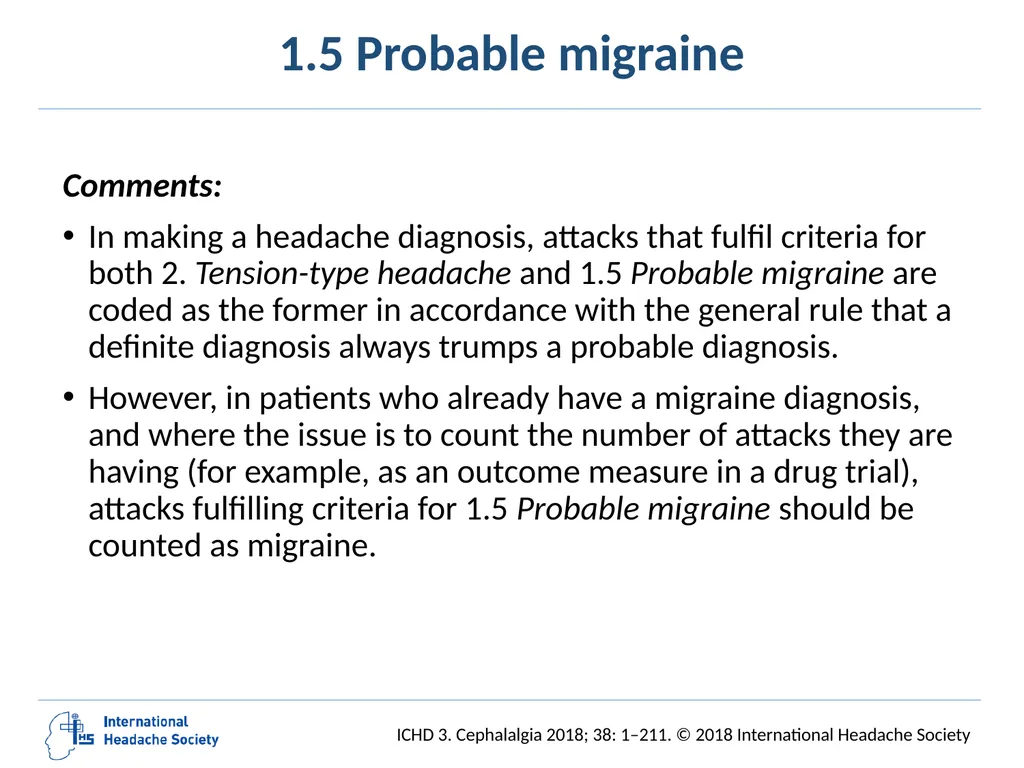 International Classification of Headache Disorders - slide 40 of 166