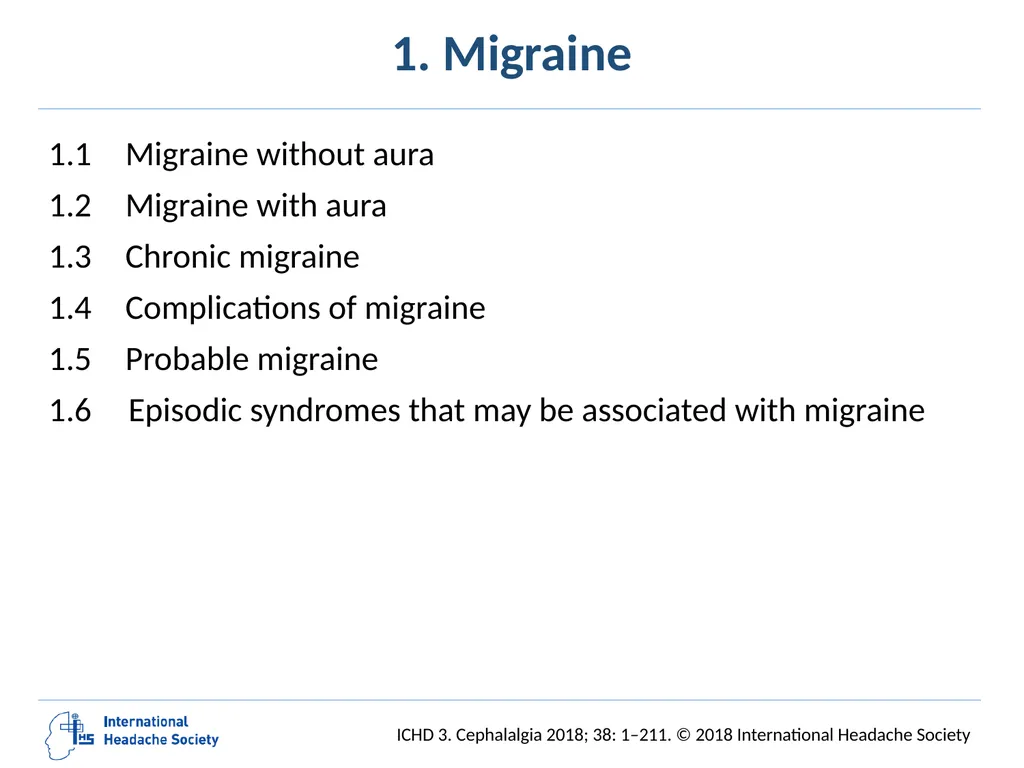 International Classification of Headache Disorders - slide 11 of 166