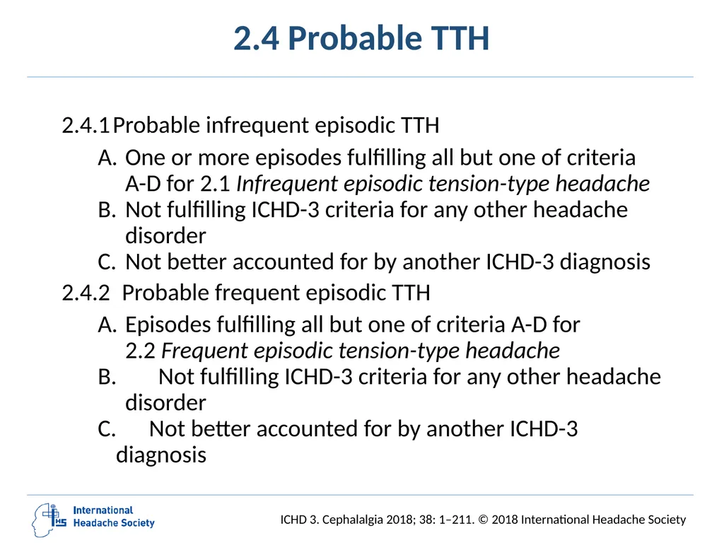 International Classification of Headache Disorders - slide 52 of 166