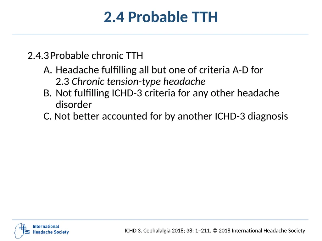 International Classification of Headache Disorders - slide 53 of 166