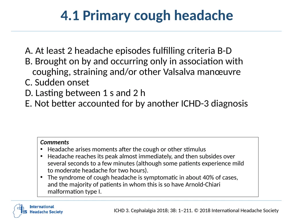 International Classification of Headache Disorders - slide 73 of 166