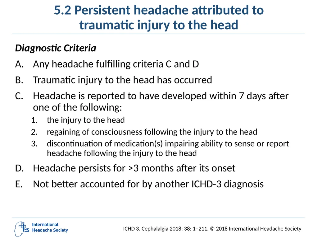 International Classification of Headache Disorders - slide 95 of 166