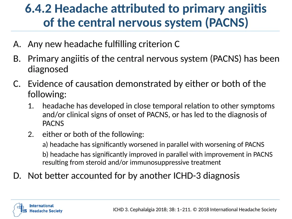 International Classification of Headache Disorders - slide 104 of 166