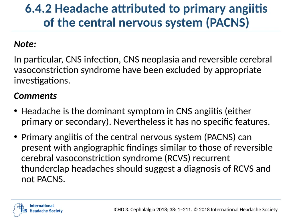 International Classification of Headache Disorders - slide 105 of 166