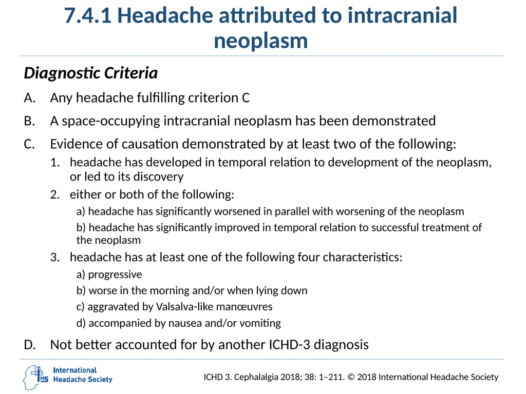 International Classification of Headache Disorders - slide 125 of 166