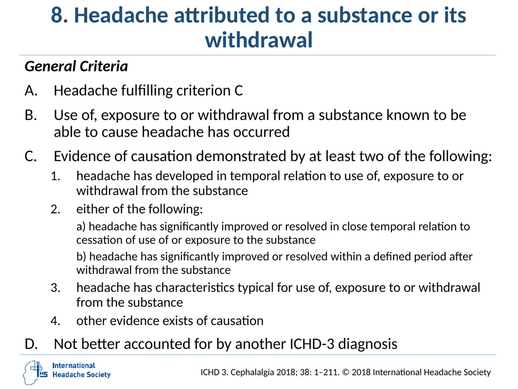 International Classification of Headache Disorders - slide 128 of 166