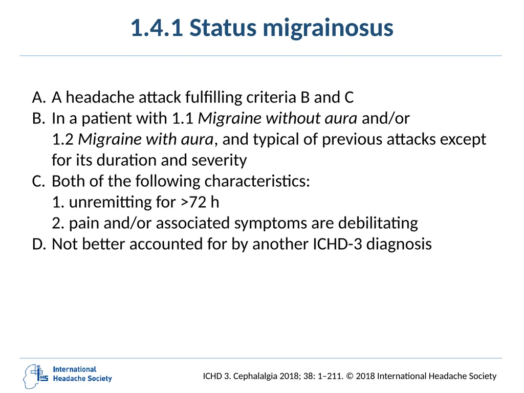 International Classification of Headache Disorders - slide 35 of 166