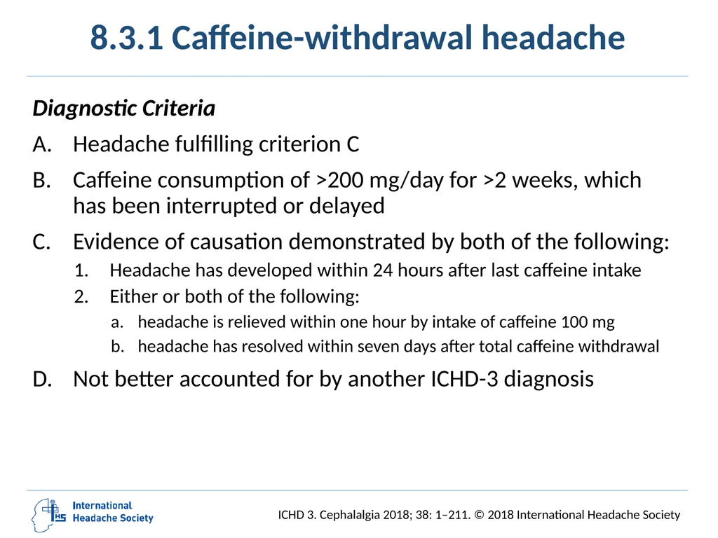 International Classification of Headache Disorders - slide 135 of 166