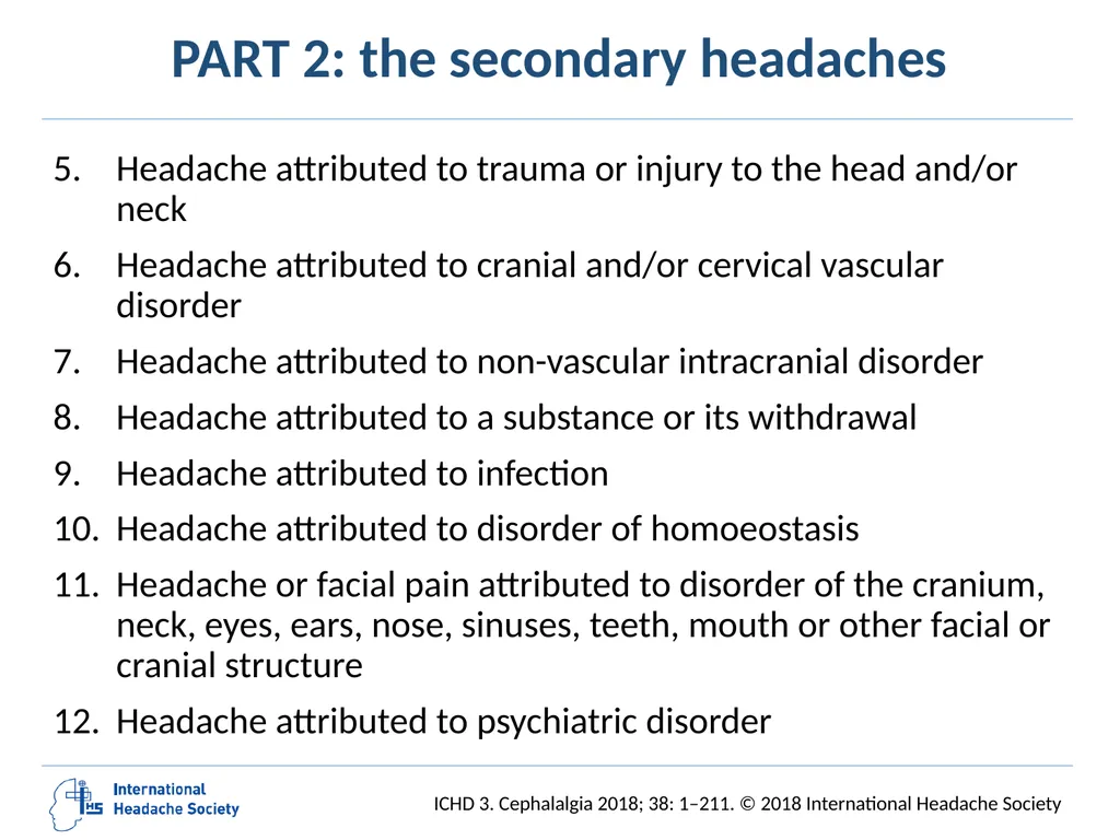 International Classification of Headache Disorders - slide 89 of 166