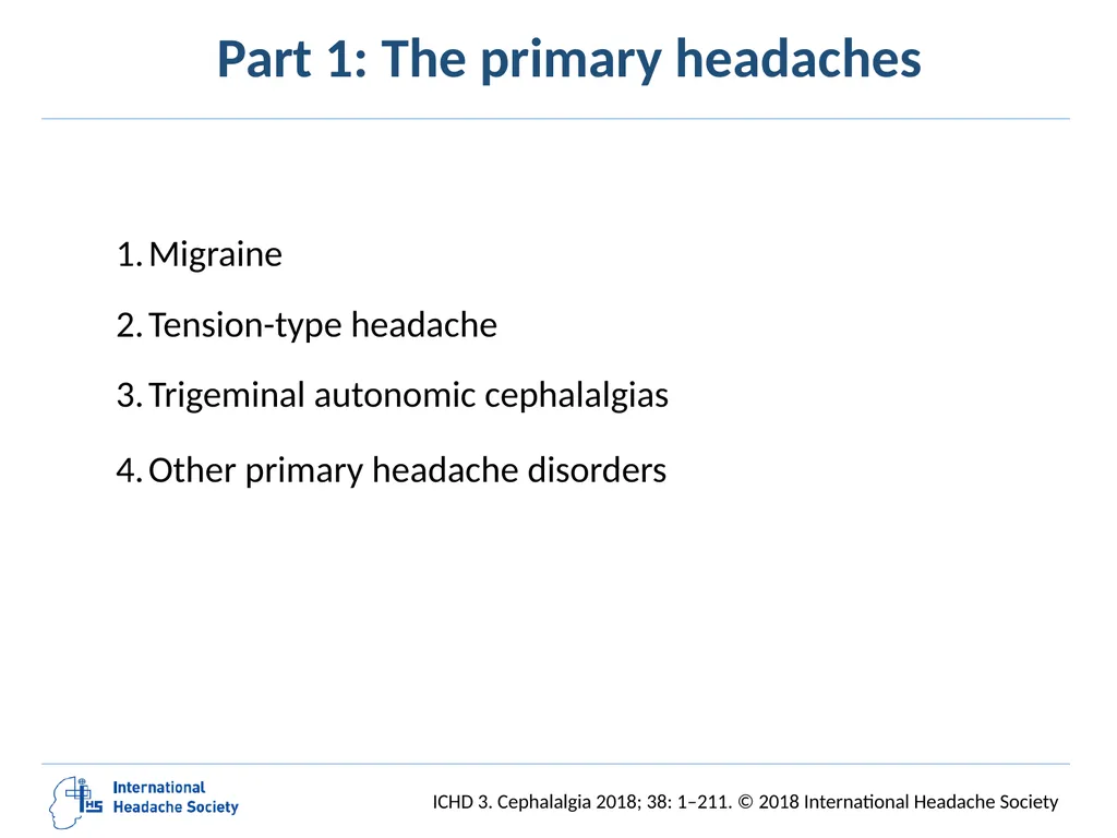 International Classification of Headache Disorders - slide 10 of 166