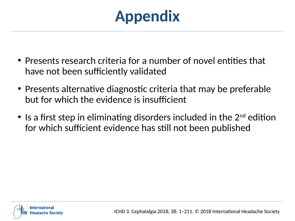 International Classification of Headache Disorders - slide 164 of 166
