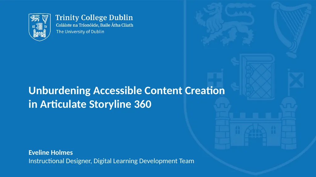 Unburdening Accessible Content Creation in - slide 1 of 9