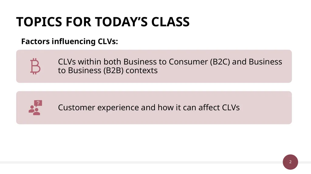 Unit 38 & 50: Customer Value Management P3 - slide 2 of 10