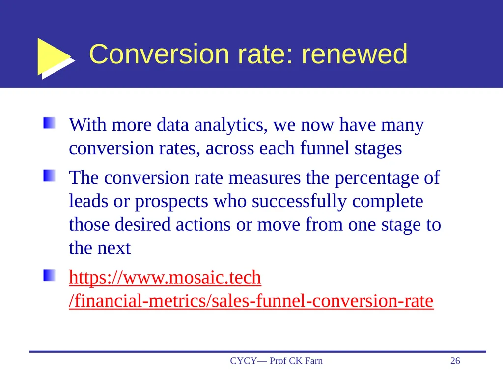 Business Data Analytics and CRM— Customer - slide 26 of 36