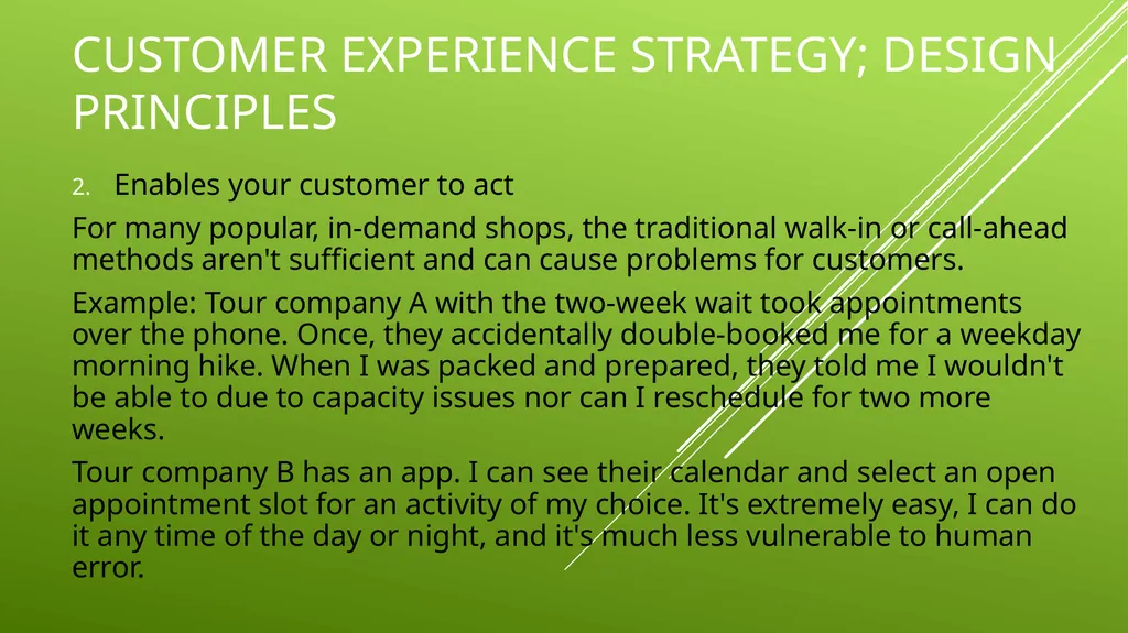 UNIT 2 MANAGING THE CUSTOMER EXPERIENCE LEARNING - slide 10 of 43