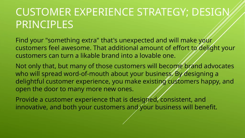 UNIT 2 MANAGING THE CUSTOMER EXPERIENCE LEARNING - slide 21 of 43
