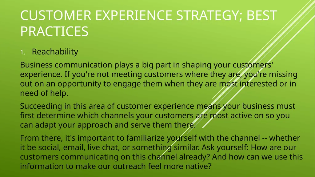 UNIT 2 MANAGING THE CUSTOMER EXPERIENCE LEARNING - slide 23 of 43
