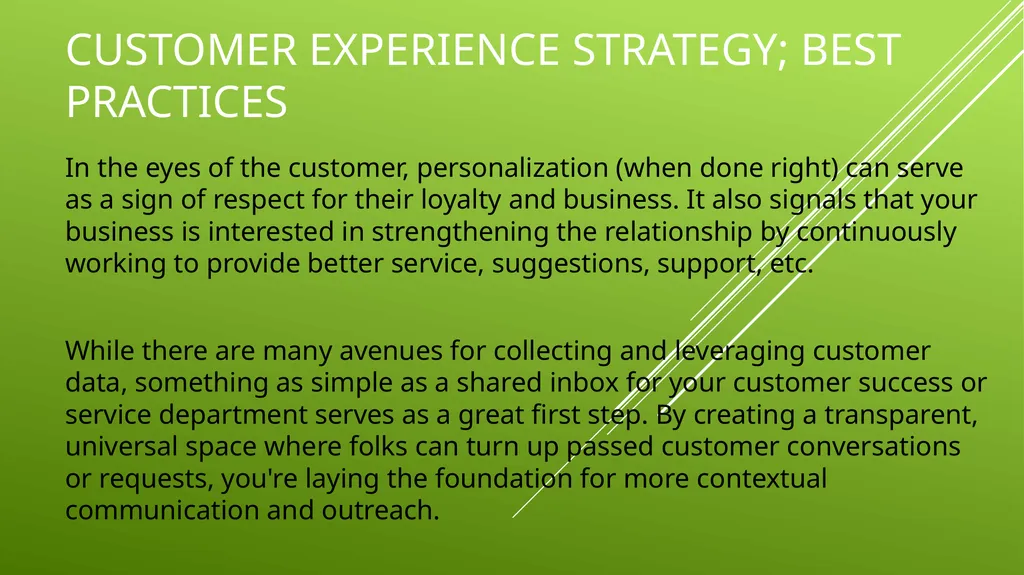 UNIT 2 MANAGING THE CUSTOMER EXPERIENCE LEARNING - slide 29 of 43