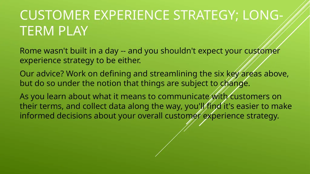 UNIT 2 MANAGING THE CUSTOMER EXPERIENCE LEARNING - slide 34 of 43