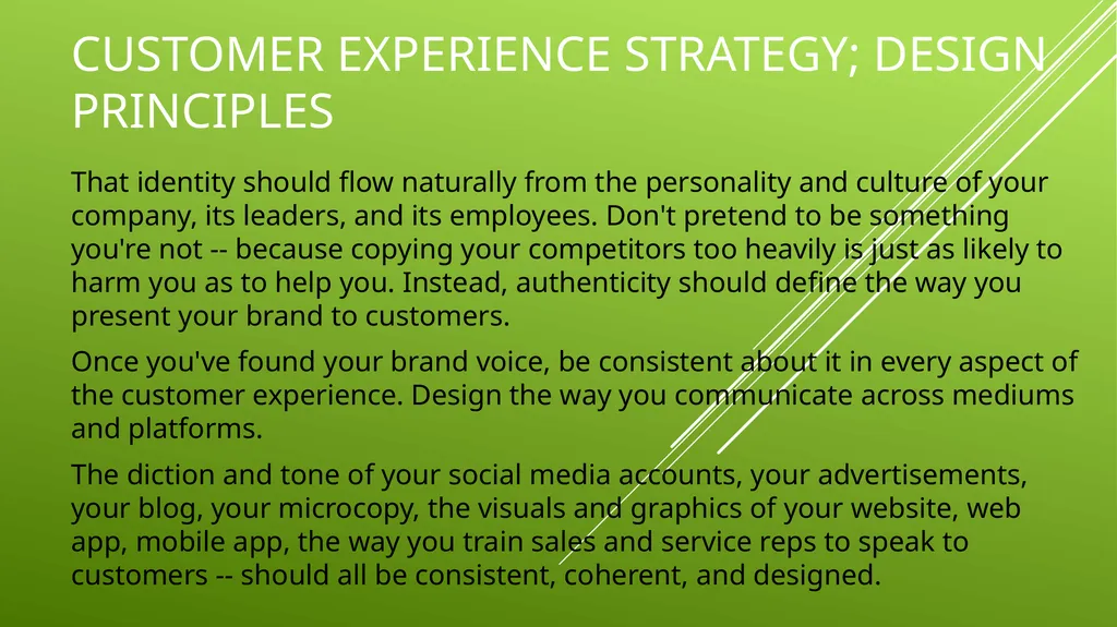 UNIT 2 MANAGING THE CUSTOMER EXPERIENCE LEARNING - slide 8 of 43