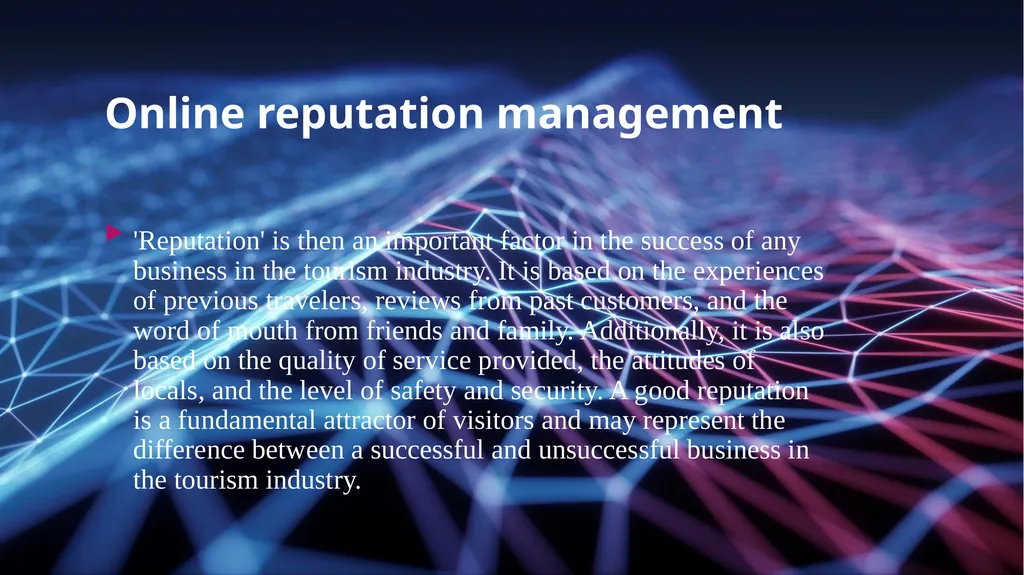 Online reputation management INTRODUCTION Online - slide 2 of 30