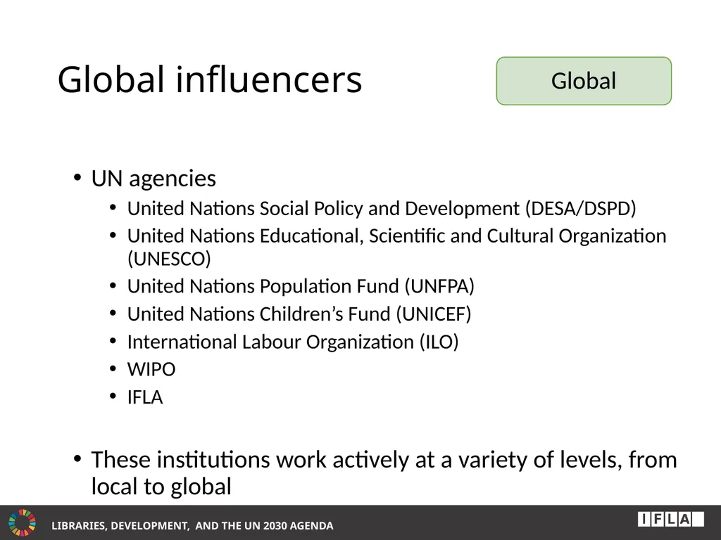 INTERNATIONAL ADVOCACY PROGRAMME LIBRARIES, - slide 22 of 49