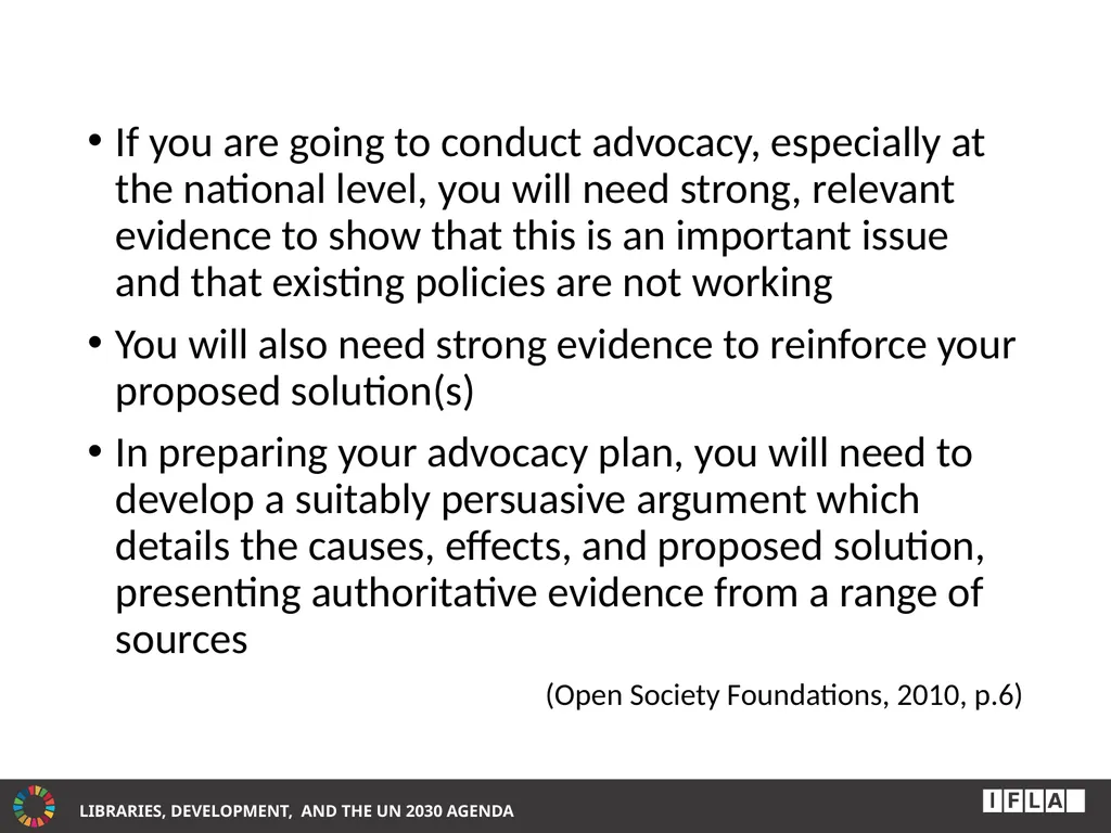 INTERNATIONAL ADVOCACY PROGRAMME LIBRARIES, - slide 11 of 49