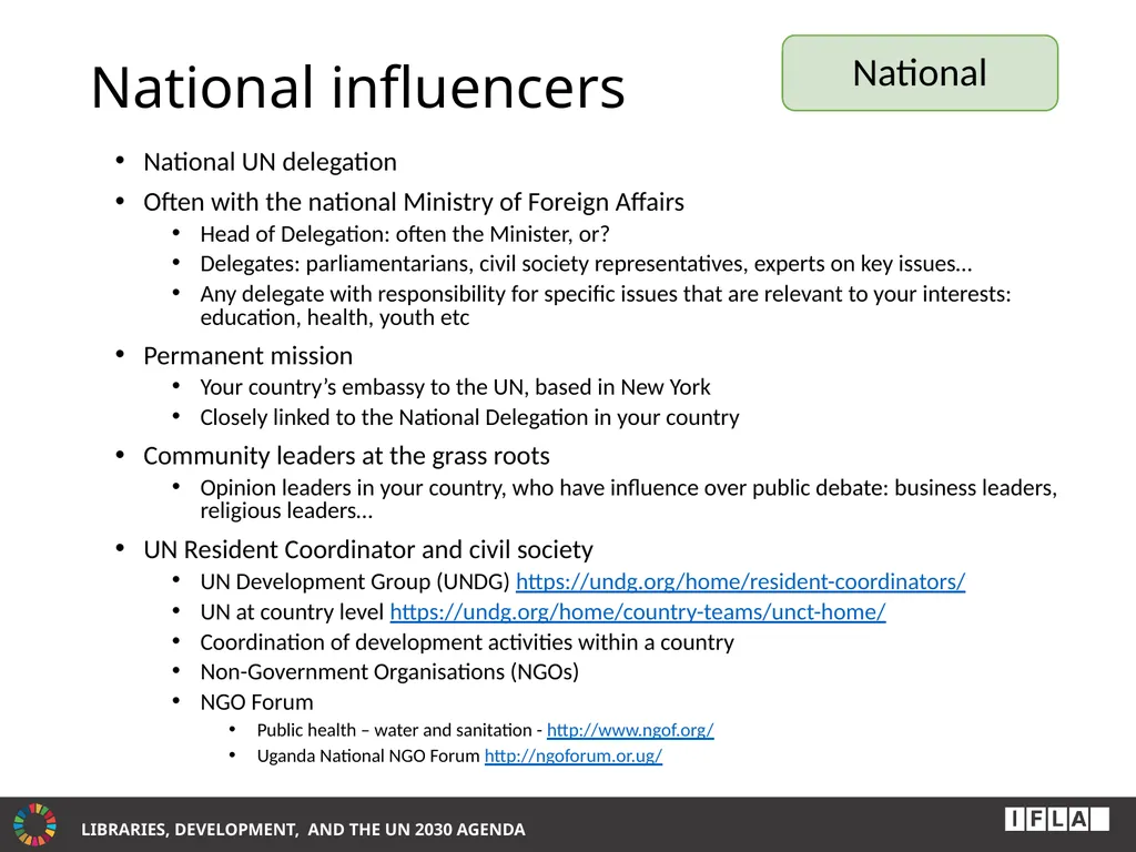 INTERNATIONAL ADVOCACY PROGRAMME LIBRARIES, - slide 20 of 49