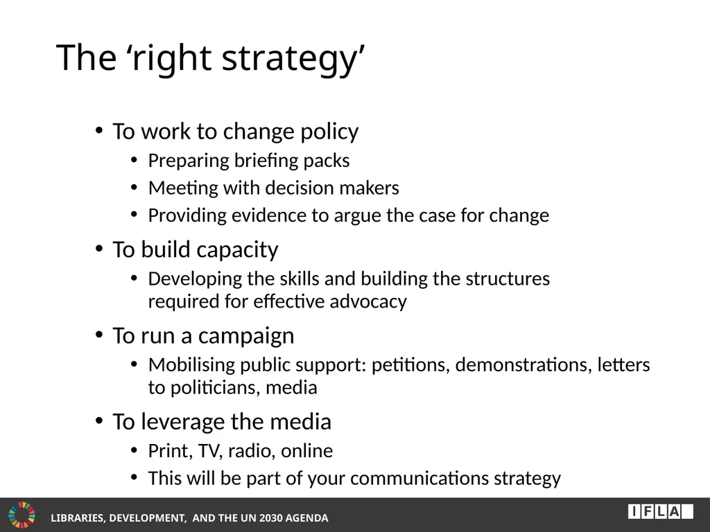 INTERNATIONAL ADVOCACY PROGRAMME LIBRARIES, - slide 27 of 49