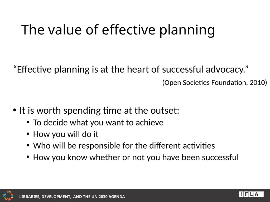 INTERNATIONAL ADVOCACY PROGRAMME LIBRARIES, - slide 6 of 49