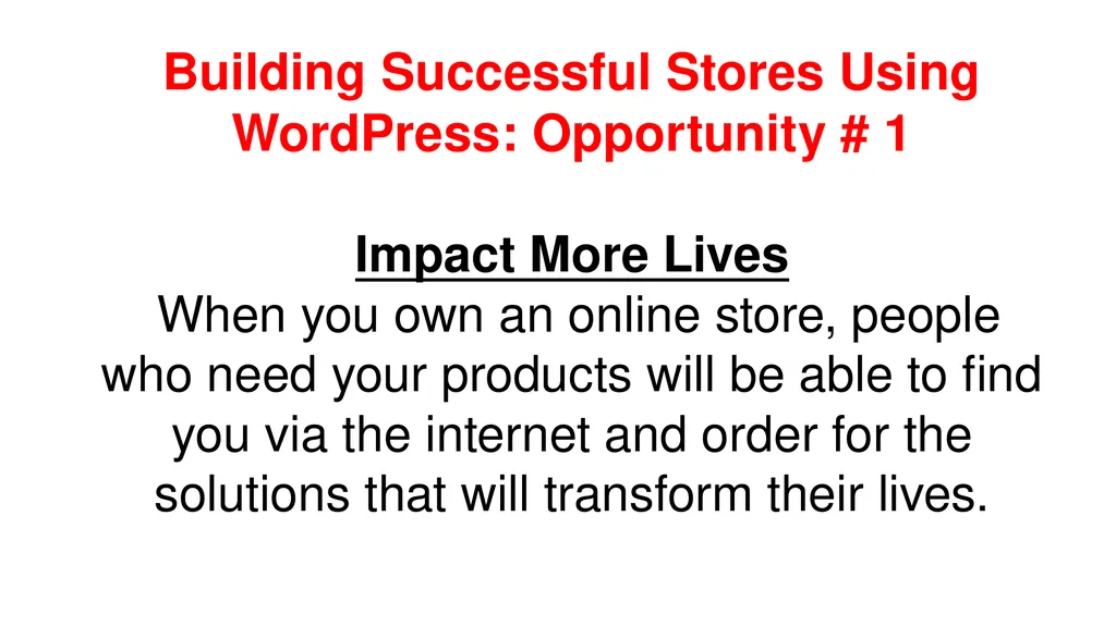 Building Successful Stores Using WordPress by - slide 21 of 51